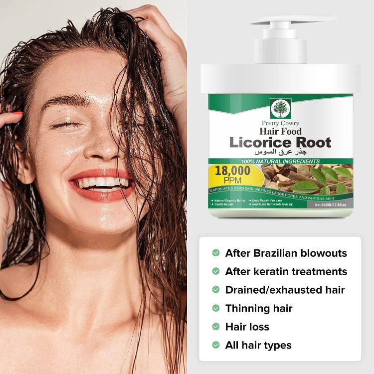 100 Natural Licorice Root Hair Food Cream 500ml